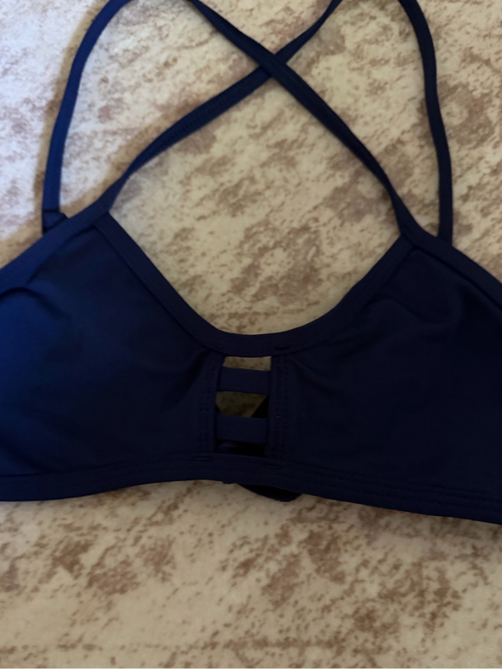 Jolyn Tomcat Solid Bikini Top S Navy Blue - Picture 3 of 6